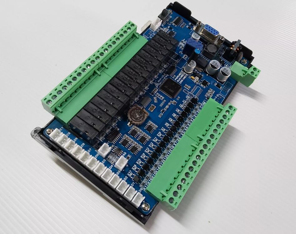PLC FX2N - (MR-MT) บอร์ดควบคุมการตั้งโปรแกรมใช้ในงานอุตสาหกรรม พร้อมฐานยึด