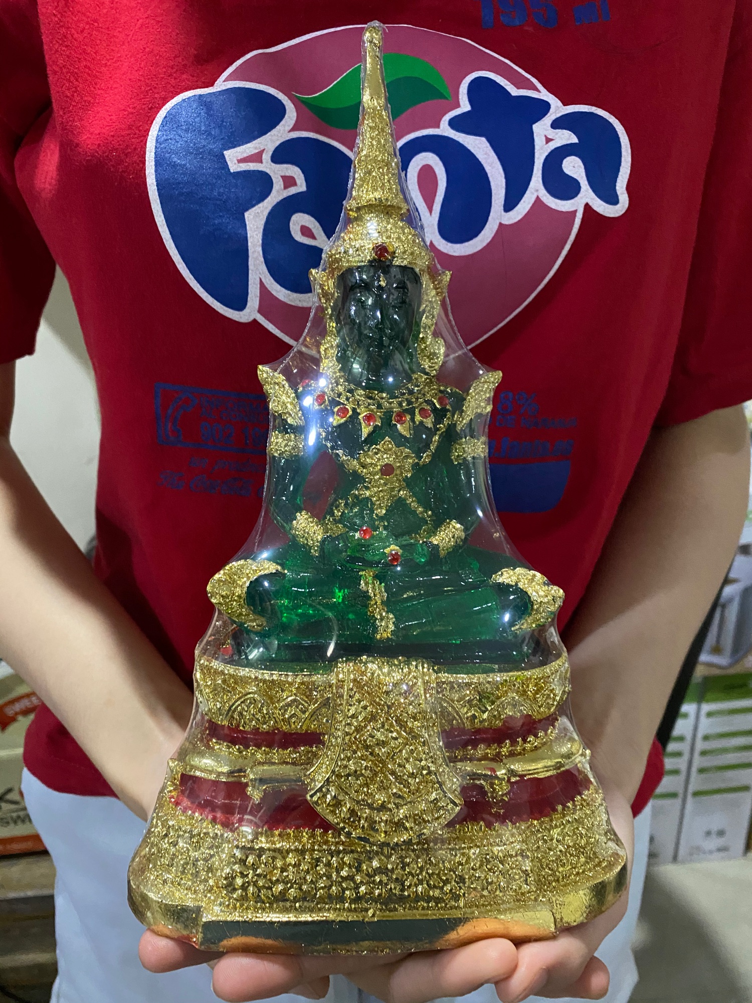 พระเเก้วมรกต ฐานกว้าง7นิ้ว สูง11นิ้ว