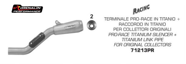 ท่อ Arrow Prorace GP ไทเทเนียม สำหรับ M821 2018+ (For Exhibition only)