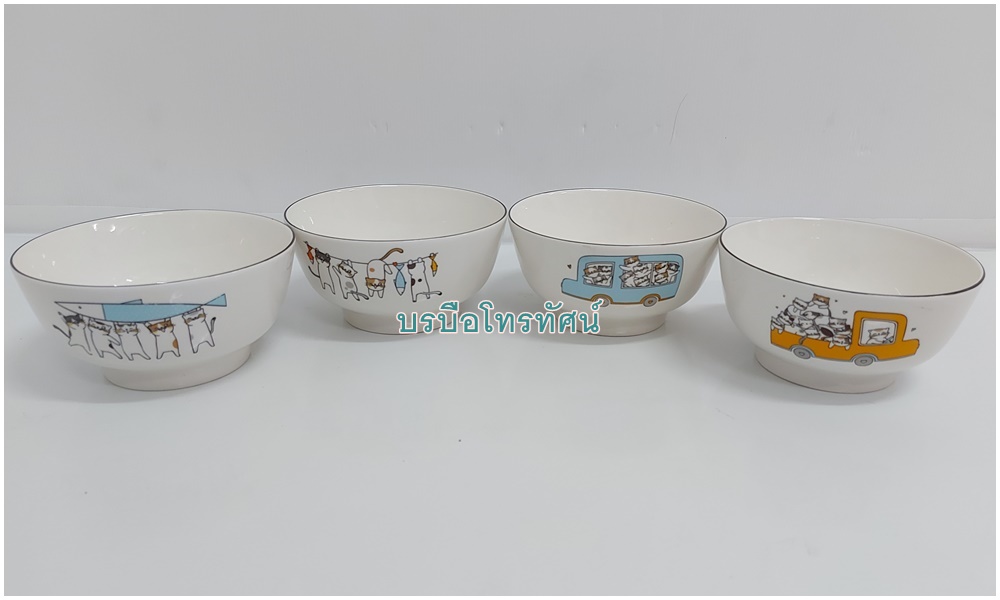 จานกระเบื้อง ชามกระเบื้อง ถ้วยน้ำจิ้ม ถ้วยกระเบื้อง เข้าไมโครเวฟ