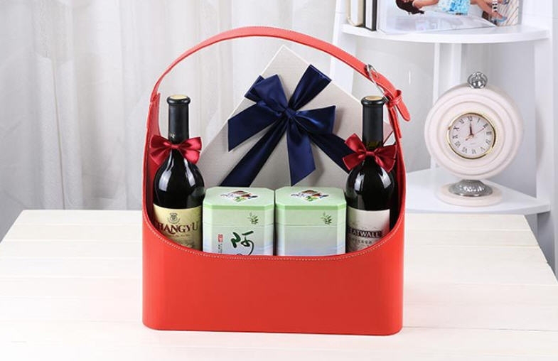 ตะกร้าหนังพรีเมี่ยม,ตะกร้าหนัง PVC,ตะกร้าหนัง,กระเช้าหนัง