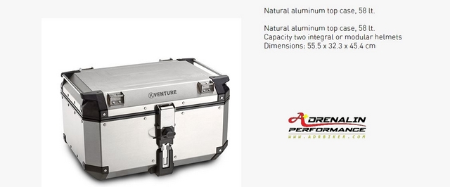 กล่องหลัง อลูมิเนียม Kappa KVE58A ขนาดความจุ 58 ลิตร