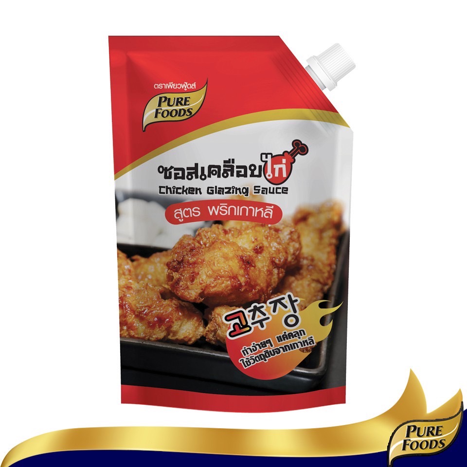 ซอสเคลือบไก่ สูตร พริกเกาหลี ตรา เพียวฟู้ดส์ 1000 g. Pure Foods Korean Chicken Glazing Sauce with Korean Chili 1000 g. (05-8624)