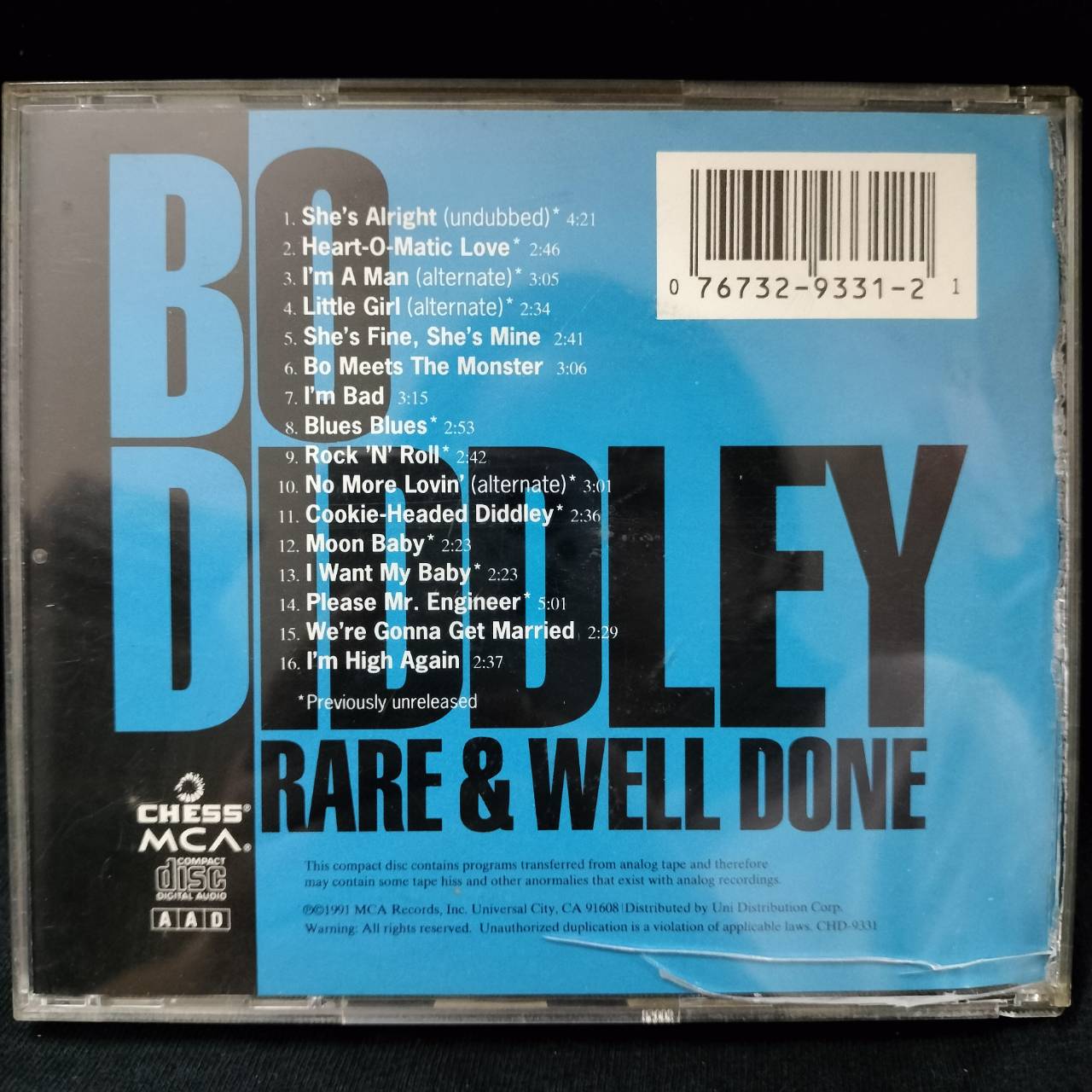 Bo Diddley – Rare & Well Done / USA / ปกมีจุดเหลือง / แผ่นสวย