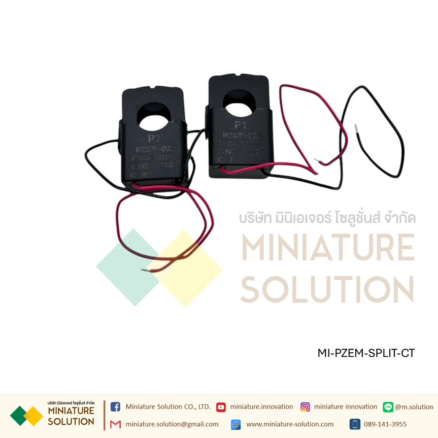 PZEM CT สี่เหลี่ยม แบบเปิด-ปิด ได้ (100A)