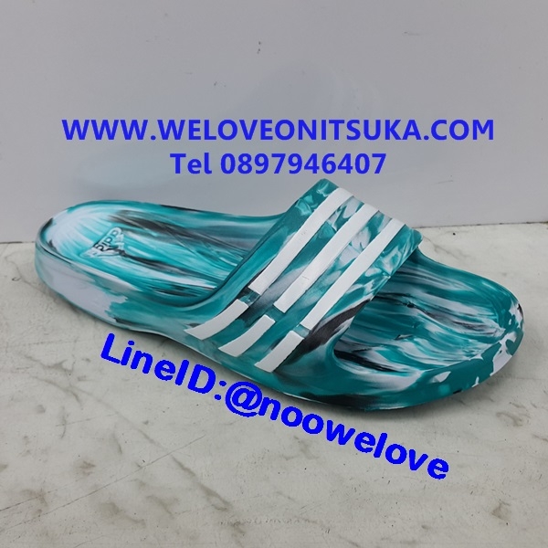 รองเท้าแตะ Adidas สีเขียวลาย เบา ใส่สบาย ของแท้ 100% เท่านั้น S77982