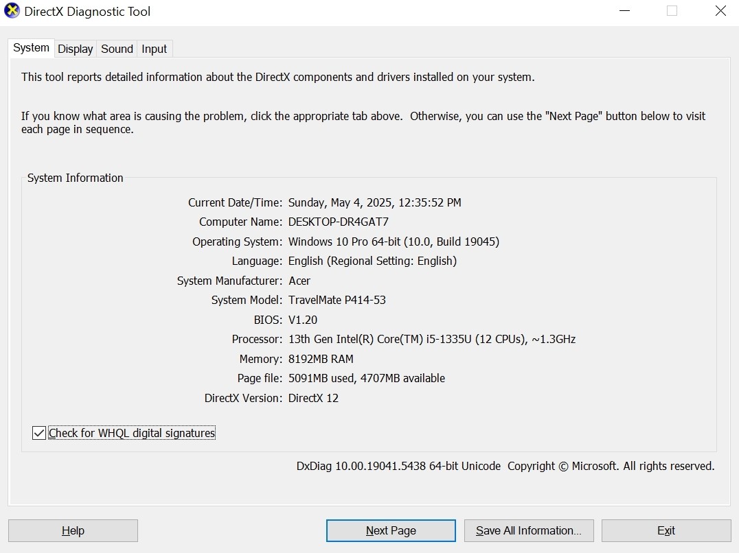 ACER TRAVELMATE P414-53-52GS