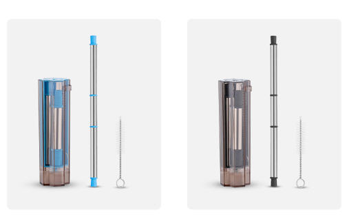 หลอดสแตนเลส,หลอดพับได้,หลอดพกพา
