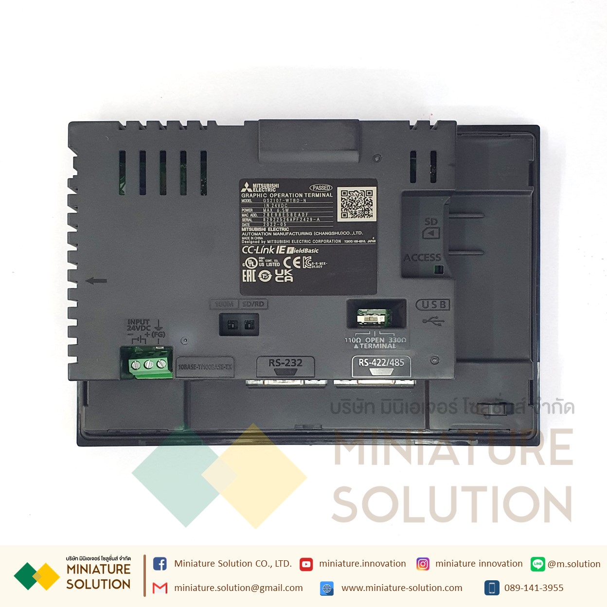 MITSUBISHI จอ TOUCHSCREEN รุ่น GS2107-WTBD-N/GS2110-WTBD-N หน้าจอ 7/10 นิ้ว