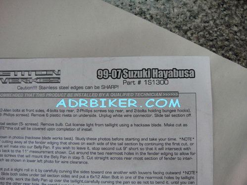 ท้ายสั้น ยี่ห้อ Competiton werkes สำหรับ Hayabusa \'99-07