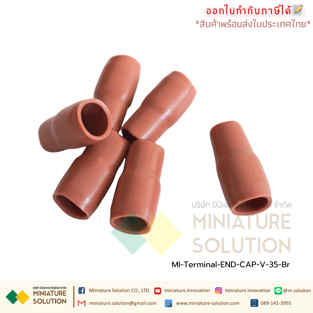 (100 ชิ้น/ถุง) ปลอกหุ้มหางปลา เบอร์ V001-V100 ใช้กับหางปลาเบอร์ 1.5 - 100 Sqmm WIRE END CAPS