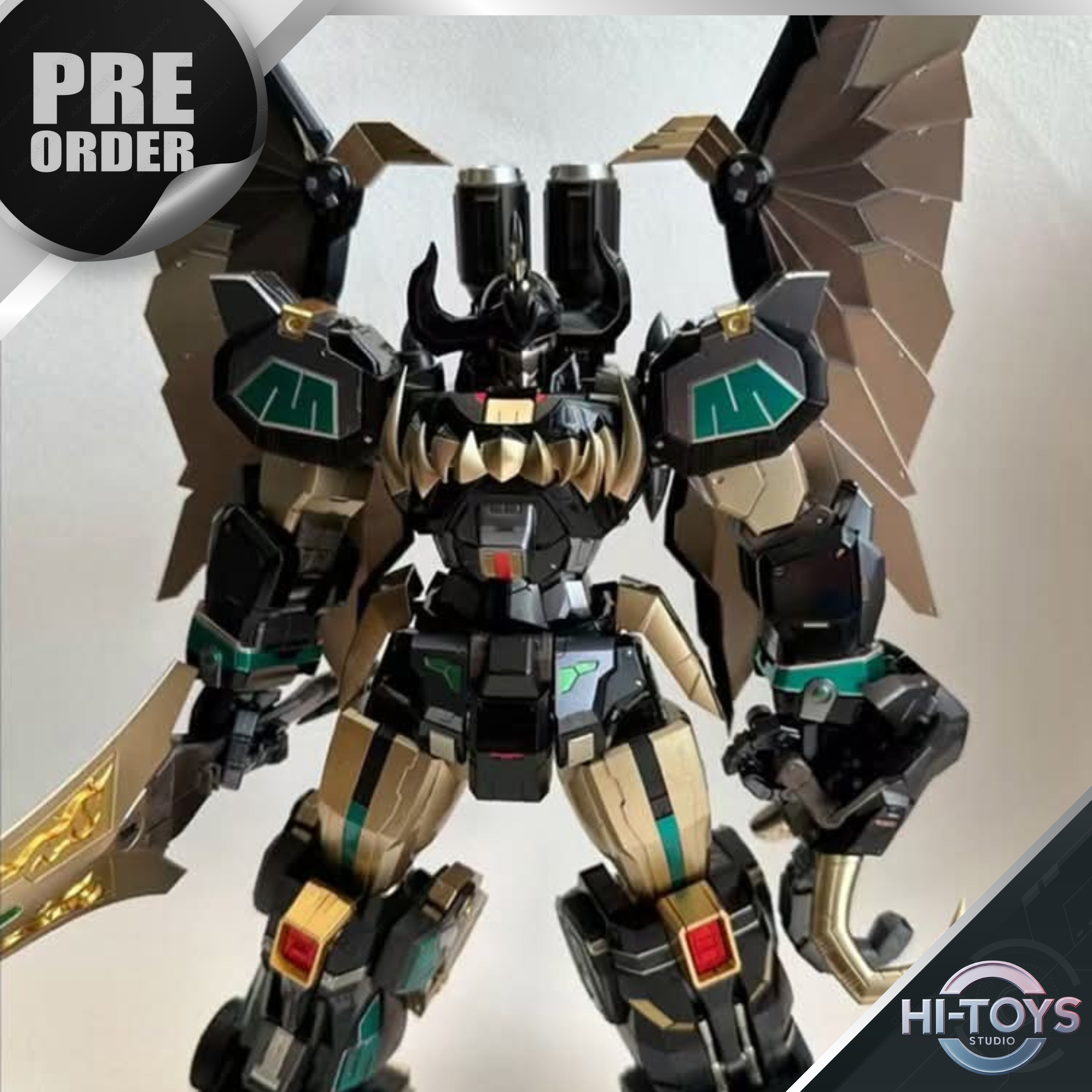 [8-11-2025] PRE ORDER - 𝗕𝗲𝗮𝘀𝘁𝘀 𝗞𝗶𝗻𝗴 𝗠𝗼𝗱𝗲𝗹 งาน 𝗞𝗢 - G-02 Dino Megazord Black Edition