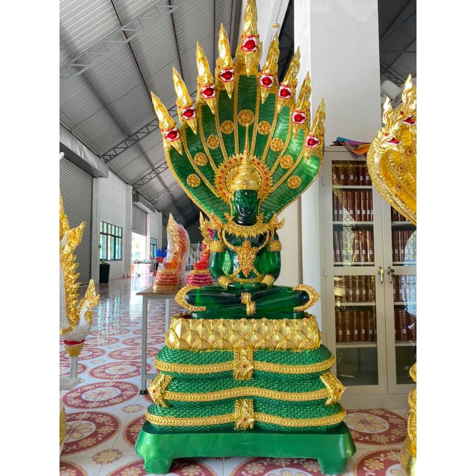 พระเเก้ว นาคปรก สูง 2เมตร 50 เนื้อเรซิ่นไฟเบอร์กลาส