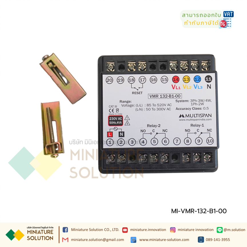 VMR-132-B1-00 Voltage monitoring Relay Panel Mount จอแสดงโวลต์ มีรีเลย์สั่งงานเพื่อผิดปกติ OVER UNDER Phase Loss