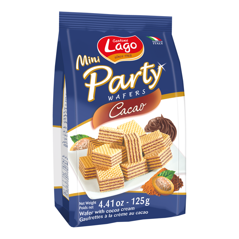 Lago Mini Party Wafer Cocoa 125 g. ลาโก้ โกโก้เวเฟอร์ 125 กรัม (05-9078)