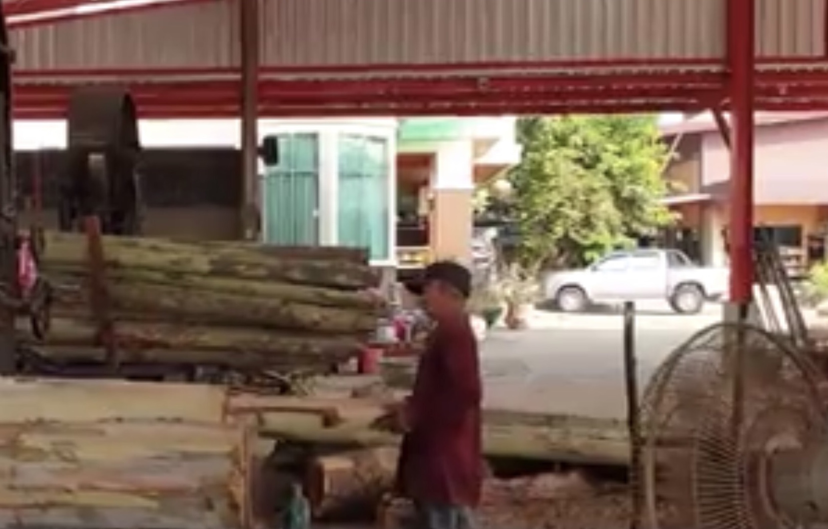 ( รหัส DT1-3x3 ) ศาลา แหย่งเสาตรง ไม้สัก สีโอ๊ค คาตาล2ชั้น เชิงเรียบโมเดิอร์น / ขนาด 3.00x3.00x3.00 เมตร