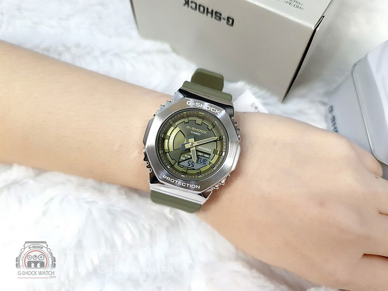 CASIO G-SHOCK นาฬิกาข้อมือ นาฬิกากันน้ำ นาฬิกาของแท้ ประกันศูนย์ CMG 1 ปี รุ่น GM-S2100-3A