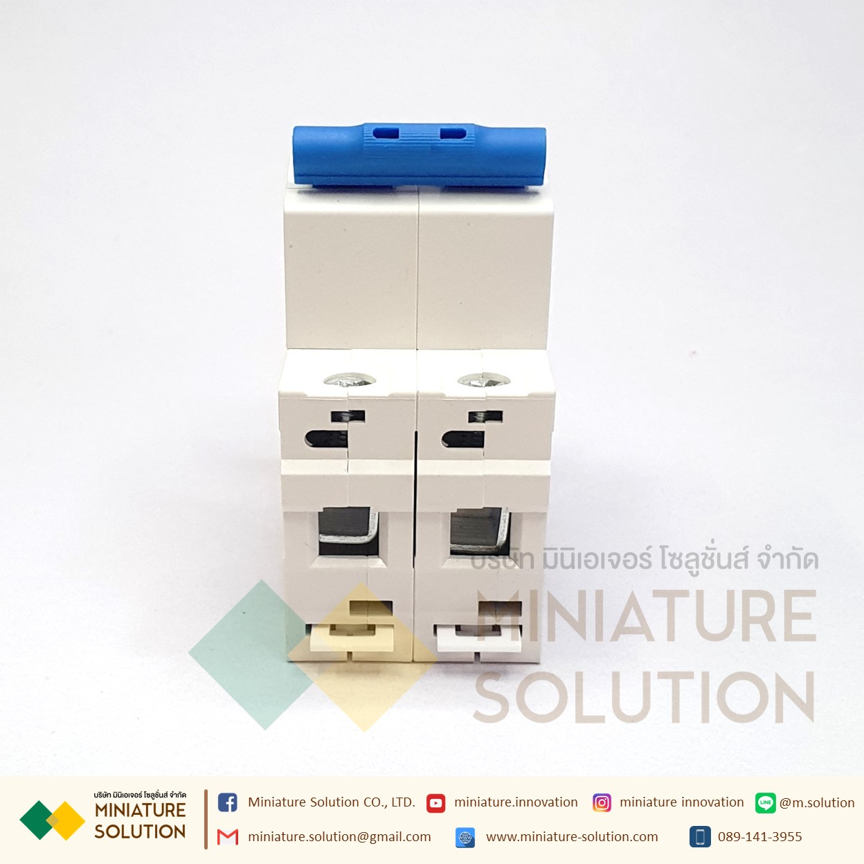 Miniature Circuit Breaker เซอร์กิตเบรกเกอร์ MCB เบรกเกอร์เกาะราง(2POLE) (6A 10A 16A 20A 32A 50A 40A 63A)