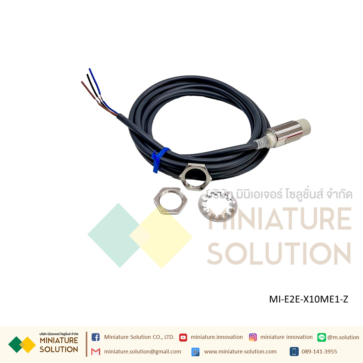 OMRON Proximity Sensor เซ็นเซอร์จับโลหะ ระยะจับ 2/10/14 มิล SIZE 8/18mm/M8 ไฟเลี้ยง 12-24 VDC PNP/NPN-NO