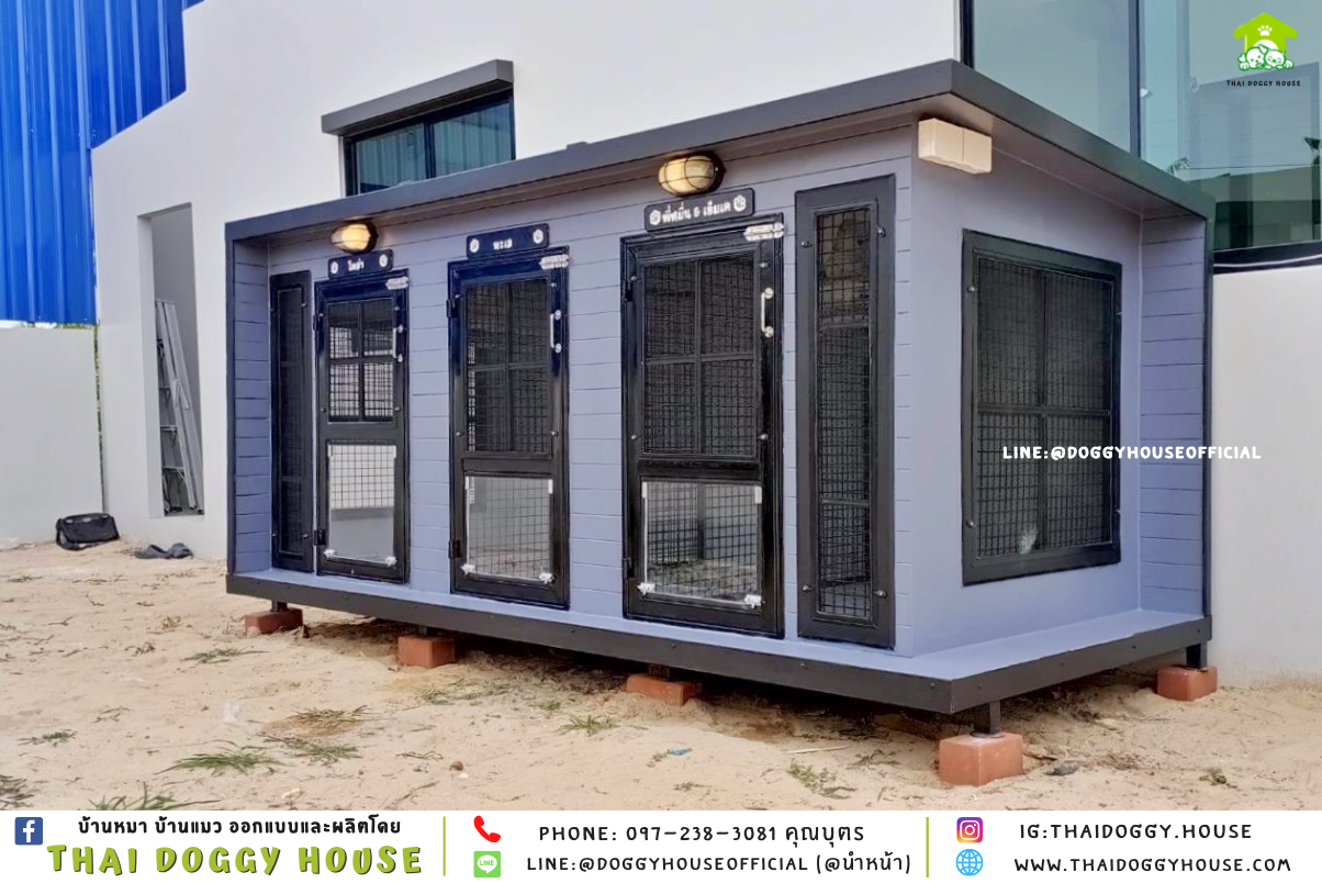 บ้านหมา หลังใหญ่ แบ่ง 𝟑 ห้อง แบบบ้าน 𝐁𝐎𝐗 𝐒𝐓𝐘𝐋𝐄