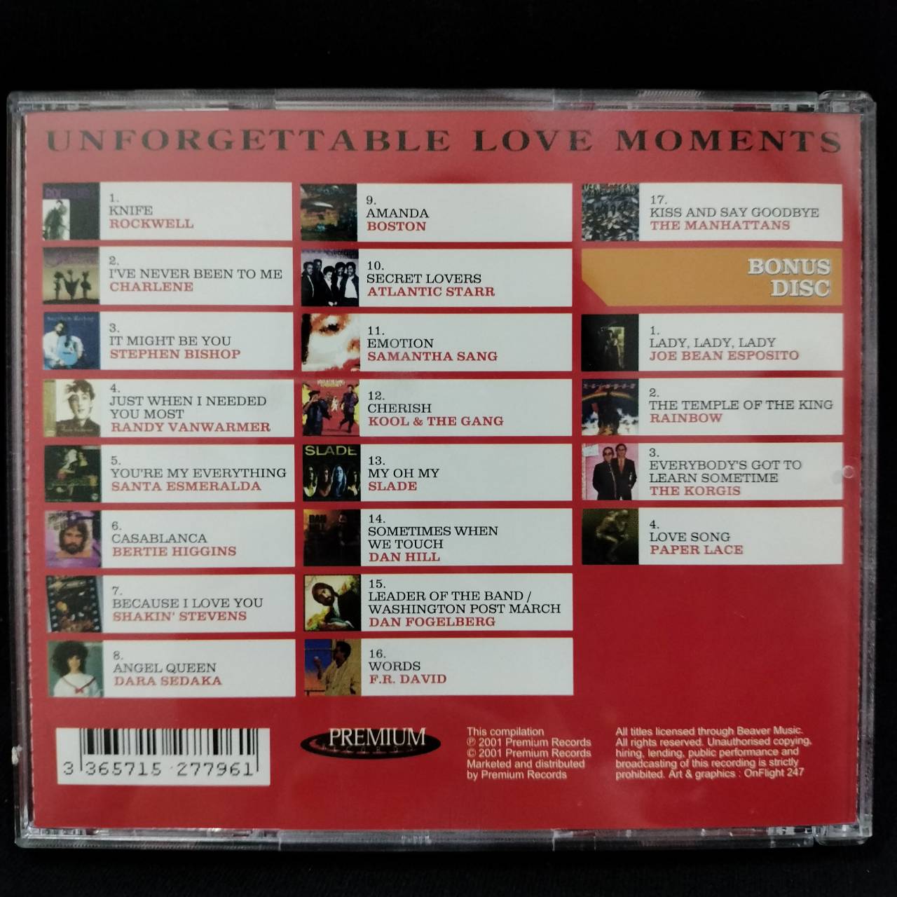 Various – CD Everlasting...Hits Unforgettable Love Moments / ไม่ระบุ / 24 bit / Audiophile Remastering / 2CD / แผ่นสภาพนางฟ้า