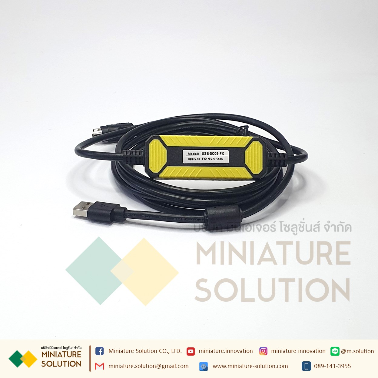 สายดาวโหลด PLC Mitsu FX Mitsubishi FX/1N/1S/2N/3U3S series PLC programming cable USB-SC09-FX data download cable