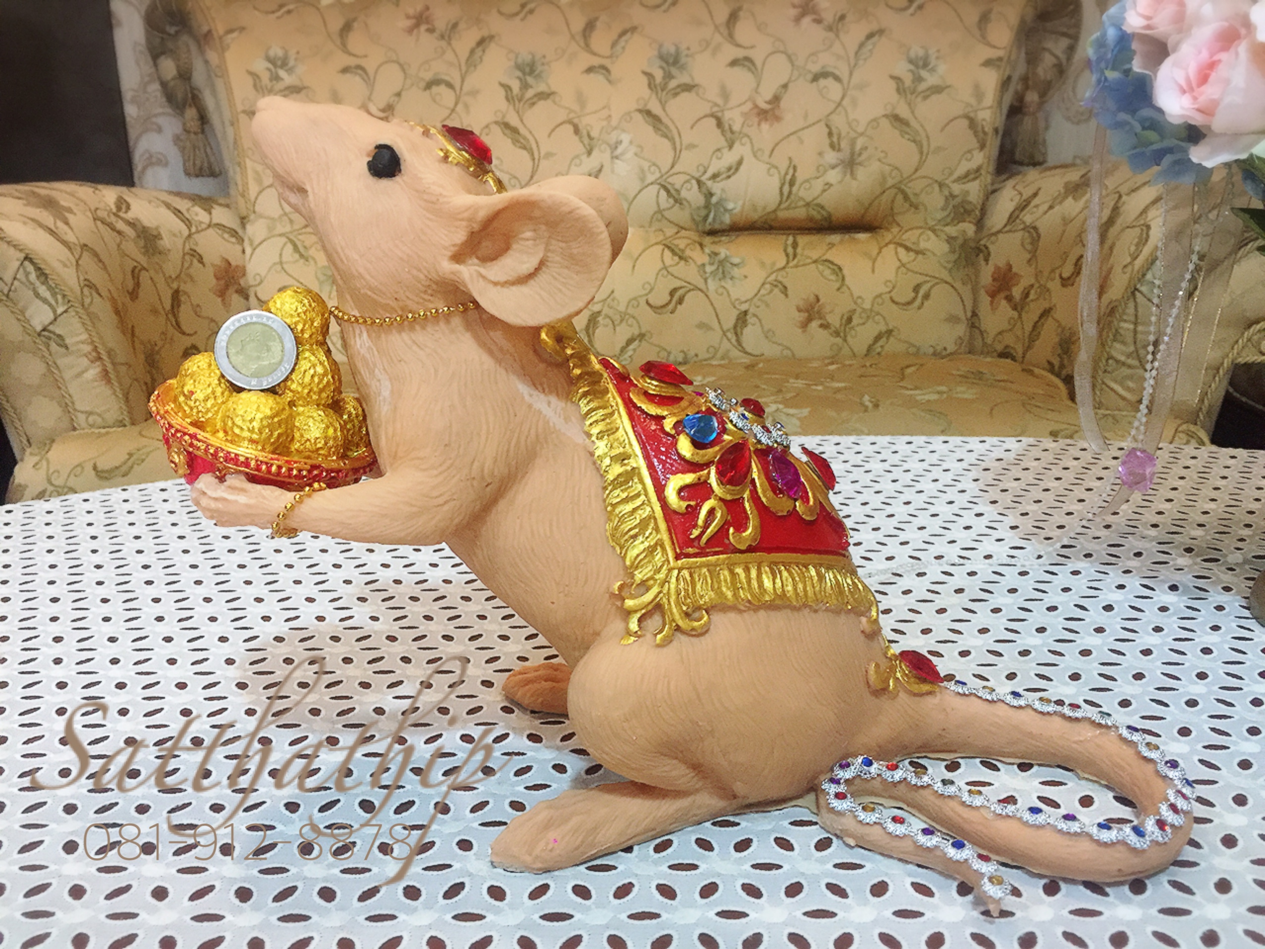 [***สินค้าหมดชั่วคราว] หนูมุสิกะ บริวารแห่งพระพิฆเนศ/ หนูเรซิ่น ถวายพระพิฆเนศ - Ganesha: Lord of Success