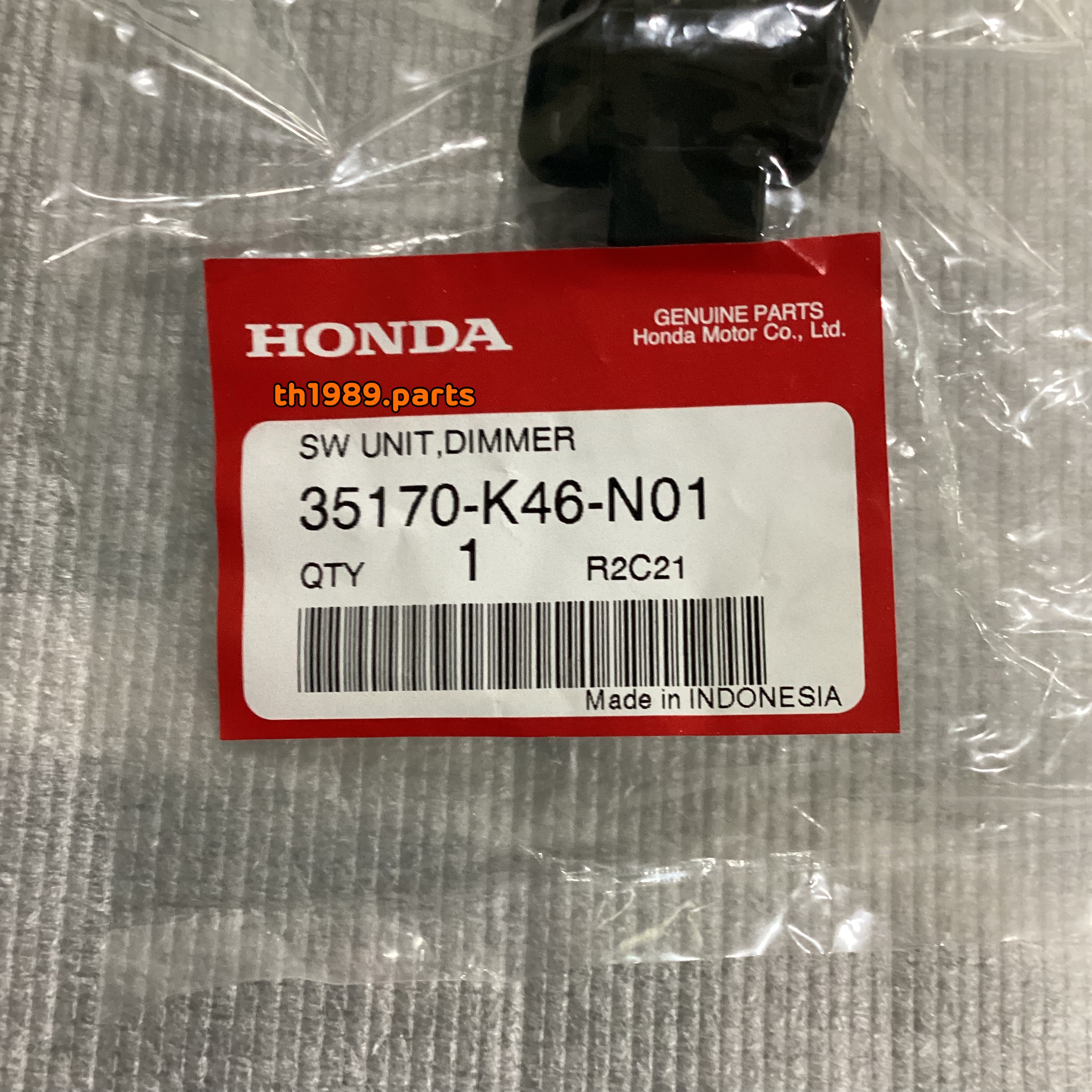 35170-K46-N01 ชุดสวิตช์ไฟสูง-ต่ำ WAVE110i 2019-2020 , WAVE125i LED 2019อะไหล่แท้ HONDA