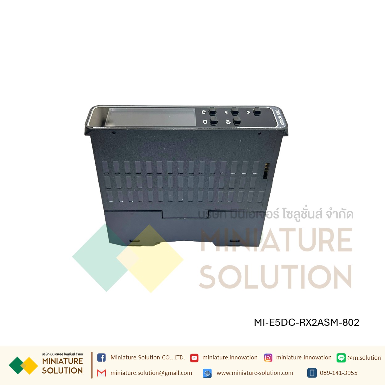 Omron เครื่องควบคุมอุณหภูมิ E5CC-QX3ASM-003 เครื่องวัดและควบคุมอุณภูมิ Digital Temperature Controller มิเตอร์ควบคุมแบบดิจิทัล มี RS485 Modbus E5DC-QX2ASM-802 ติดราง DIN E5DC-RX2ASM-802