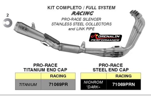 ท่อ Arrow Full System รุ่น Prorace moto GP 2024 สำหรับ CB650R CBR650R 2024+ e-clutch (for exhibition only)
