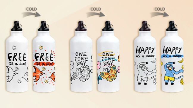 ขวดน้ำอลูมิเนียมเปลี่ยนสี,กระบอกน้ำ,ขวดน้ำ, กระบอกน้ำอลูมิเนียม,กระติกน้ำอลูมิเนียม