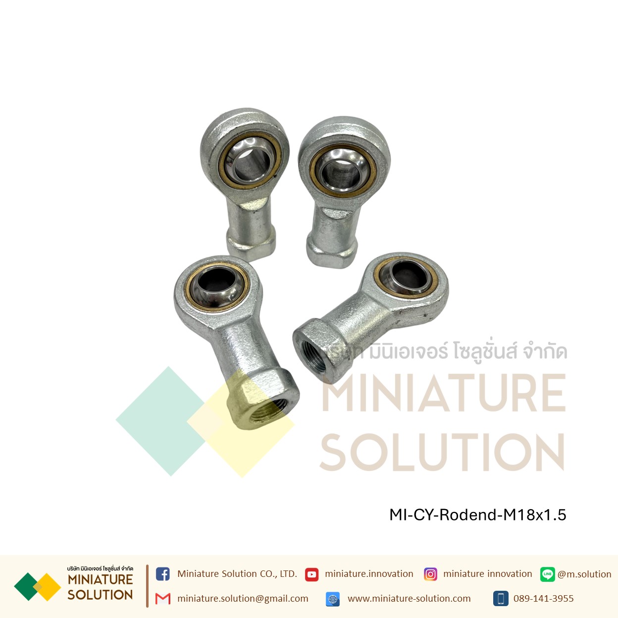 ลูกปืนตาเหลือก Mini Air Cylinder Female Thread Fisheye ก้านเชื่อมต่อแบริ่ง M5x0.8 M6x1 M8x1.25 M10x1.25 M12x1.25 M14x1.5M16x1.5 M18x1.5 M20x1.5 M27x2