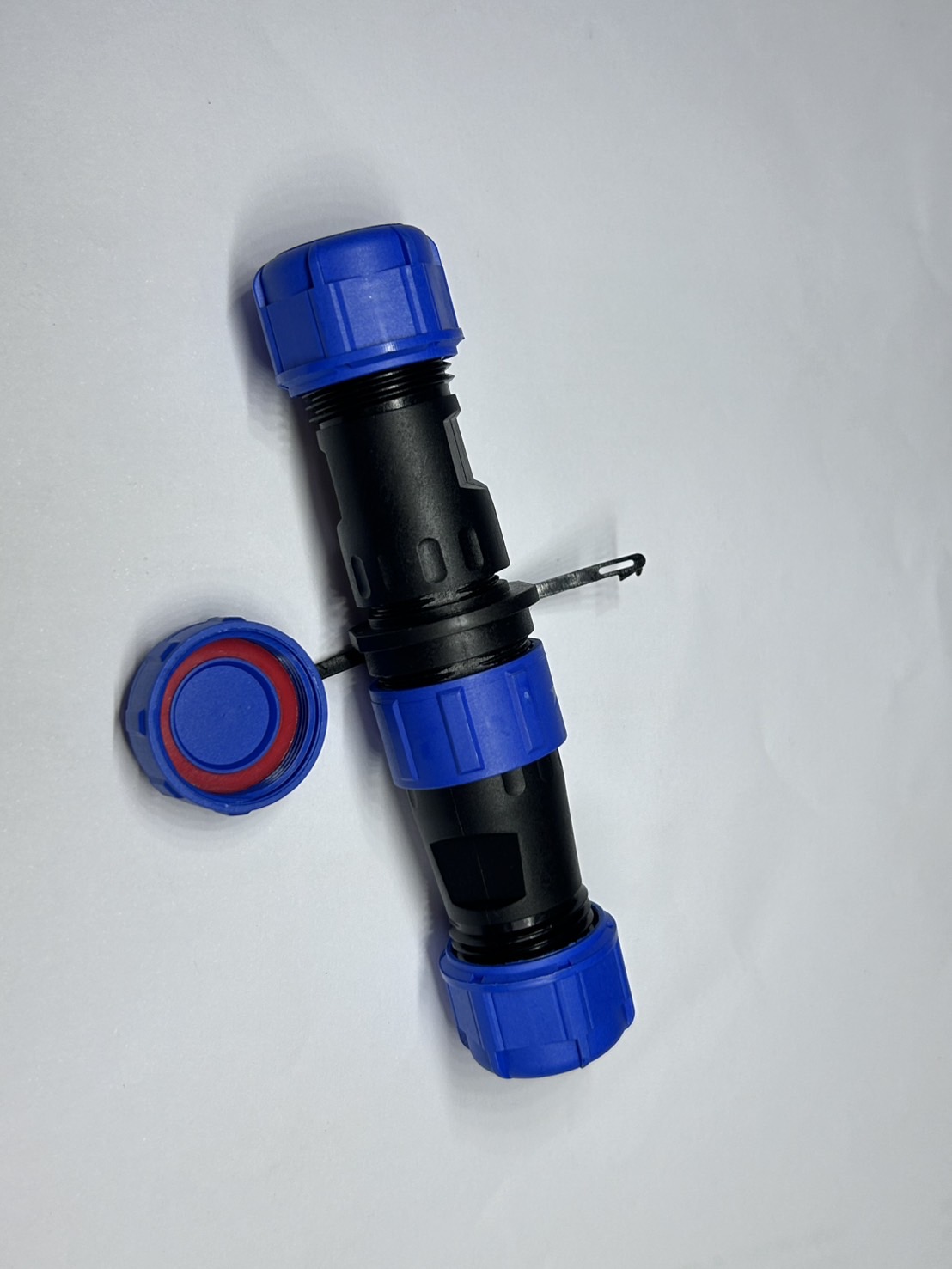 ชุดหัวประกอบ IP68 aviation plug socket connector SP16 male and female butt waterproof connector 4 core [rear nut] welding type : (Butt)