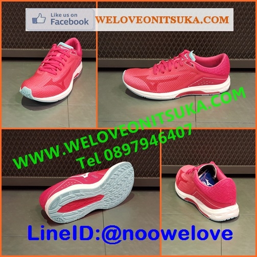 Mizuno Wave Sonicสีแดง สำหรับสาวๆ สีสวย สดใส เบา น่าใช้ J1GD173468