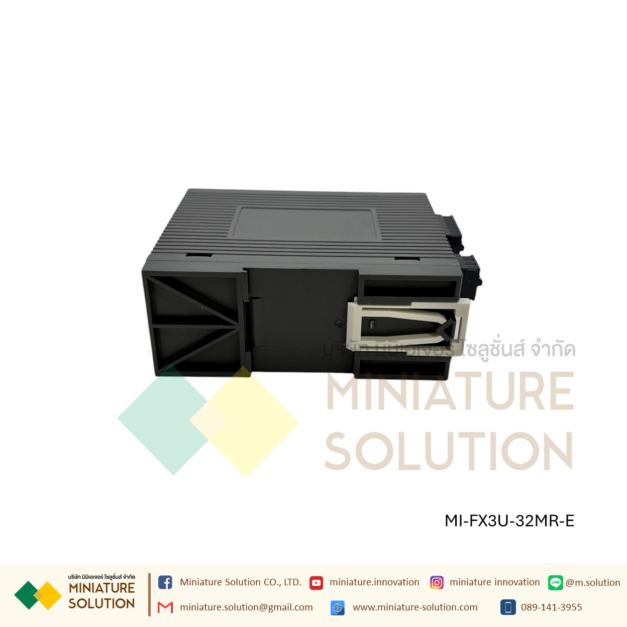 PLC FX3U-16/32MR-E 32MT-E (8DI 8DO/16DI 16DO Relay output ) (16DI 16DO transistor output )+ Port ETHERNET PLC แบบบาง