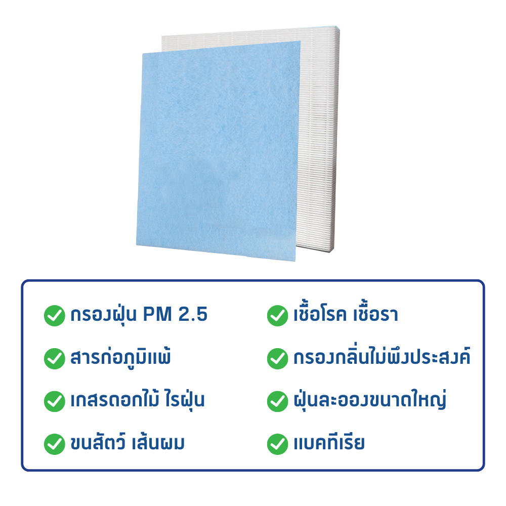 ไส้กรองอากาศ รุ่น KJ-ACF สำหรับเครื่องฟอกอากาศ IRIS OHYAMA รุ่น PMAC-220