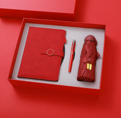 ชุดของขวัญปีใหม่,ชุดสมุด+ปากกา+ร่ม,ของขวัญปีใหม่สกรีนโลโก้