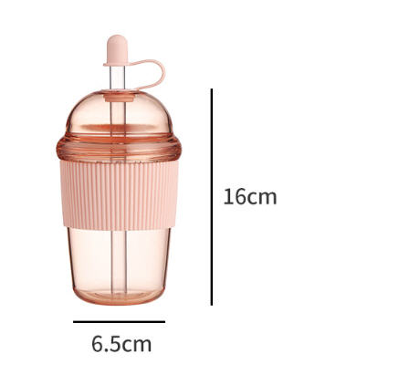 แก้วน้ำพลาสติก,แก้วพลาสติกพร้อมหลอด,430ml,520ml,630ml