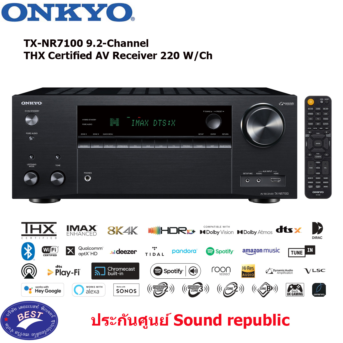 Onkyo TX-NR7100 9.2-Channel THX Certified AV Receiver