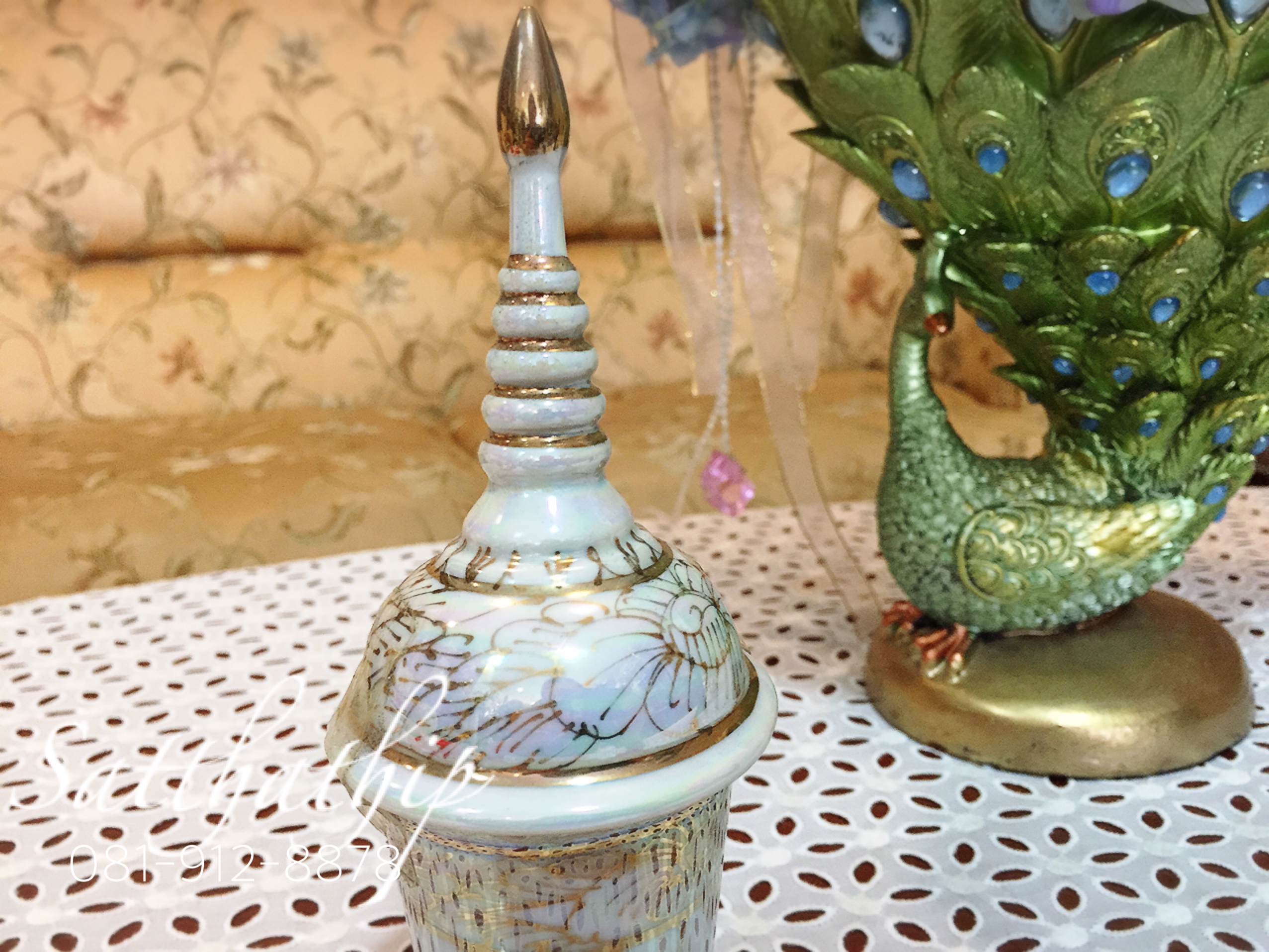 โกศอัฐิเซรามิก เคลือบมุก