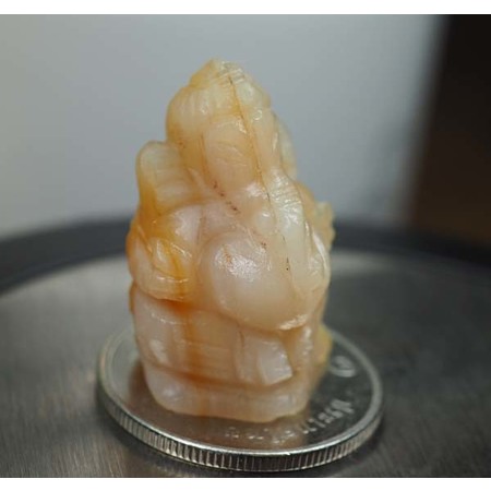 ไม้กลายเป็นหิน แกะสลักพระพิฆเนศวร 20.70กะรัต