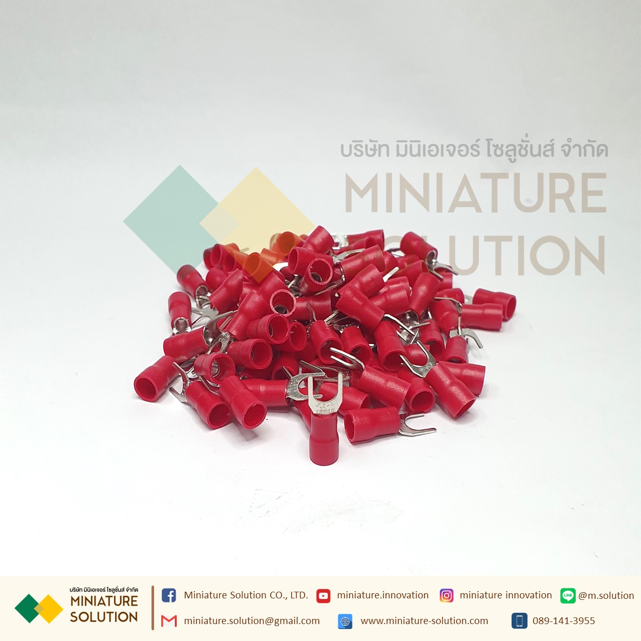 หางปลา SV5.5-6 หางปลาเสียบแบบเขี้ยว ถุง 100 ตัว สีแดง [100pcs]