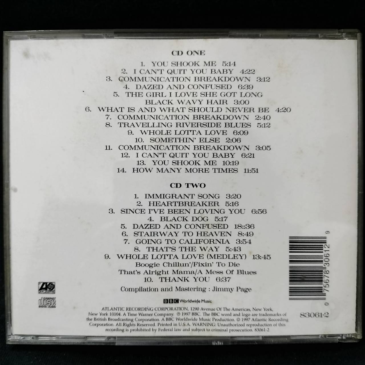 Led Zeppelin – BBC Sessions / USA / ปกมีจุดเหลือง / 2CD / แผ่นดี