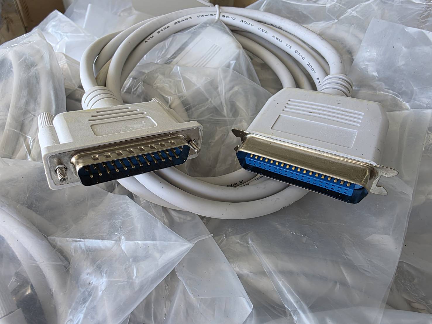 สายเครื่องพิมพ์ สายพาราเรียล Cable Parallel Printer สายใหญ่ DB25 PRNTER CABLE 1.5M