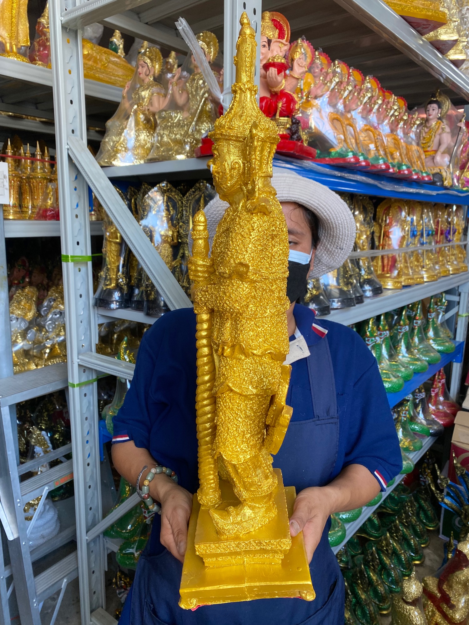 ท้าวเวสสุวรรณ องค์สีทอง สูง26นิ้ว องค์ใหญ่