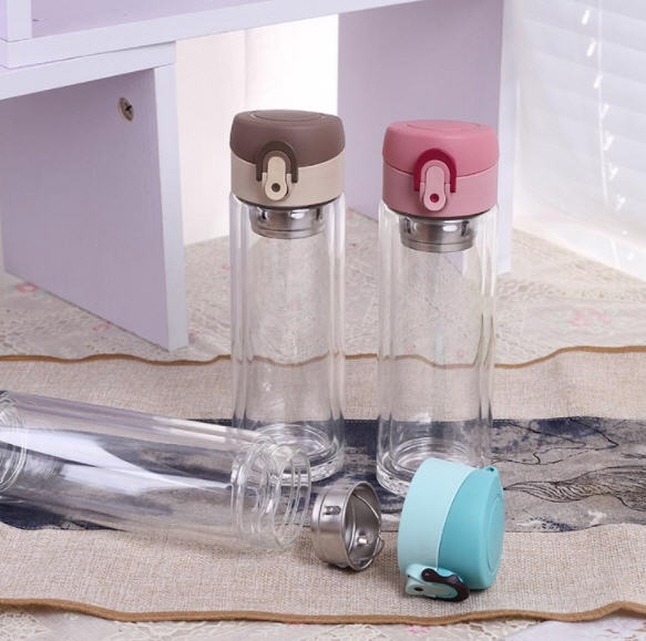 กระบอกน้ำแก้ว,กระบอกน้ำ,แก้วน้ำพร้อมส่ง,กระบอกน้ำพร้อมที่กรองชา