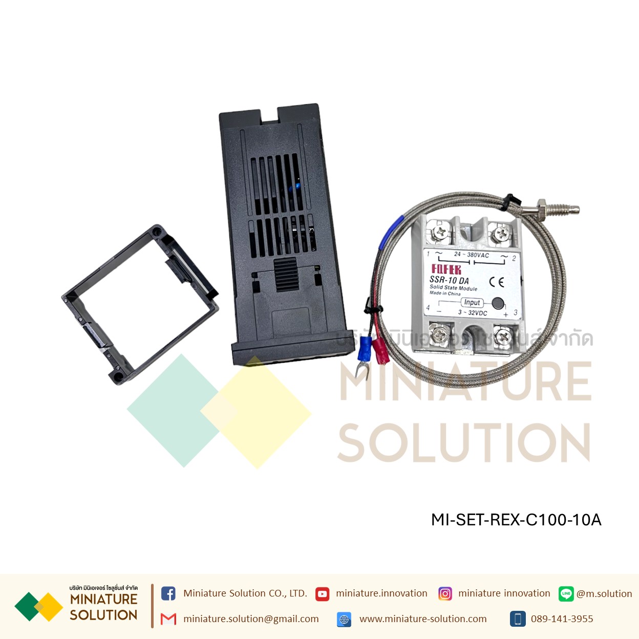 REX-C100FK05-V*DA เครื่องควบคุมอุณหภูมิดิจิทัล LED SSRเอาท์พุทเทอร์โมคัปเปิลชนิด K(Thermostat+thermocouple+SSR)