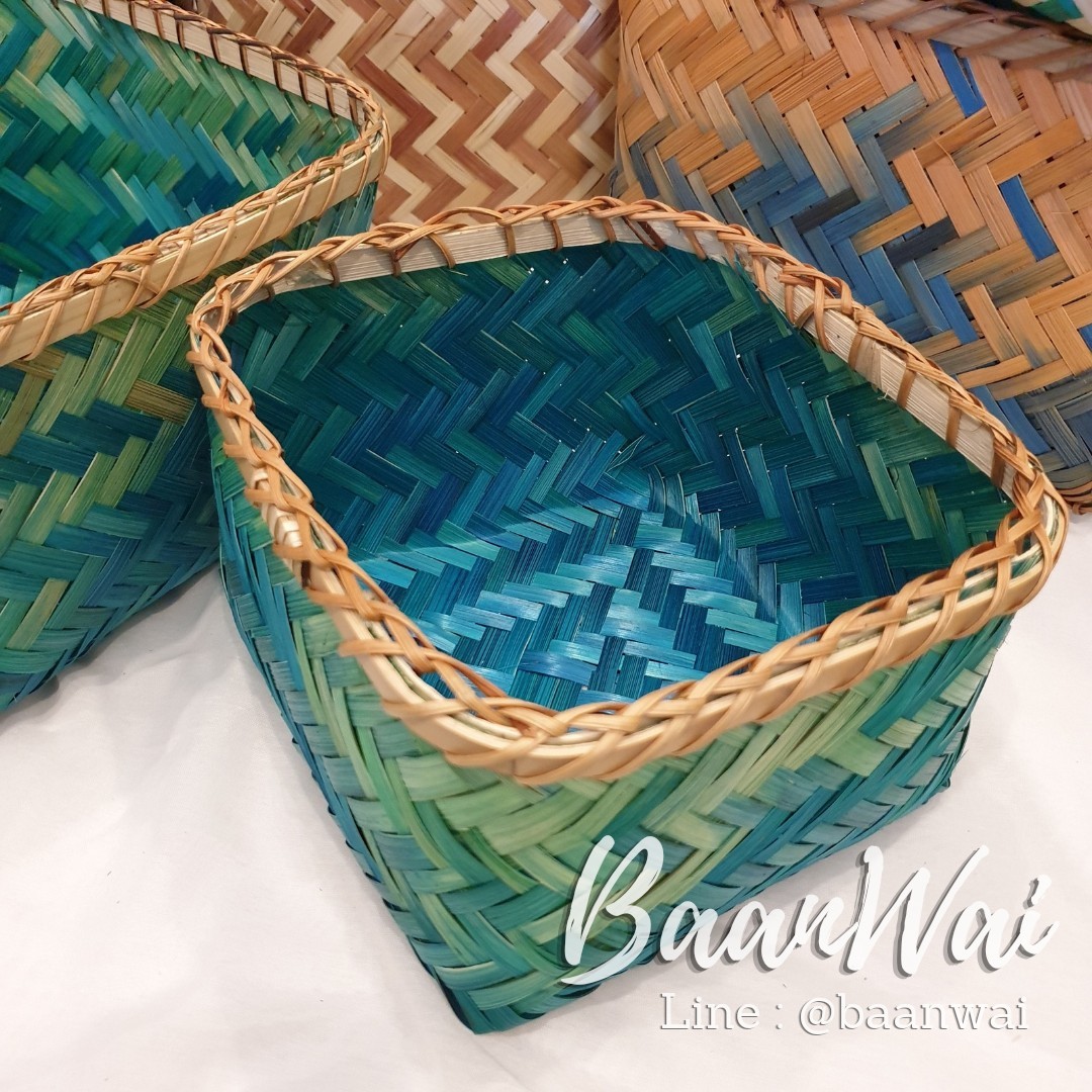 กล่องไม้ไผ่ ทรงเหลี่ยม กล่องลิ้นชัก (ยกชุด 2 ขนาด)