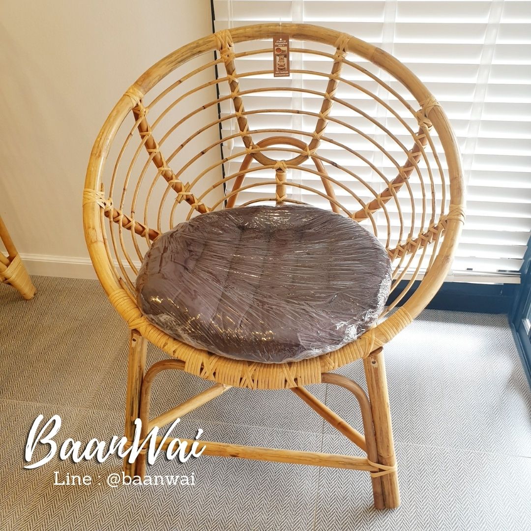 โต๊ะหวาย โต๊ะกาแฟหวาย เก้าอี้หวาย เก้าอี้หอยรุ่น1 โต๊ะหวายวินเทจ rattan chair vintage