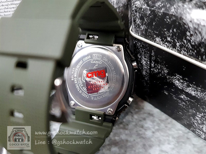 CASIO G-SHOCK นาฬิกาข้อมือ นาฬิกากันน้ำ นาฬิกาของแท้ ประกันศูนย์ CMG 1 ปี รุ่น GM-2100B-3A